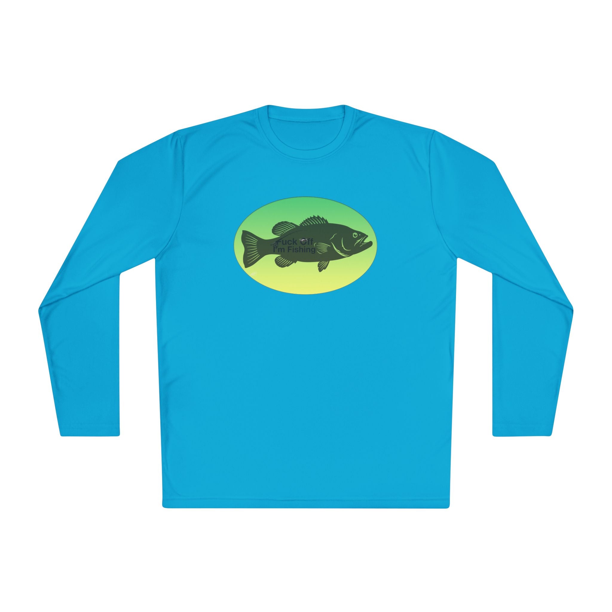 Funny Bass Fishing Shirt Long Sleeve – Fuck Off Unisex Lightweight Long Sleeve Tee