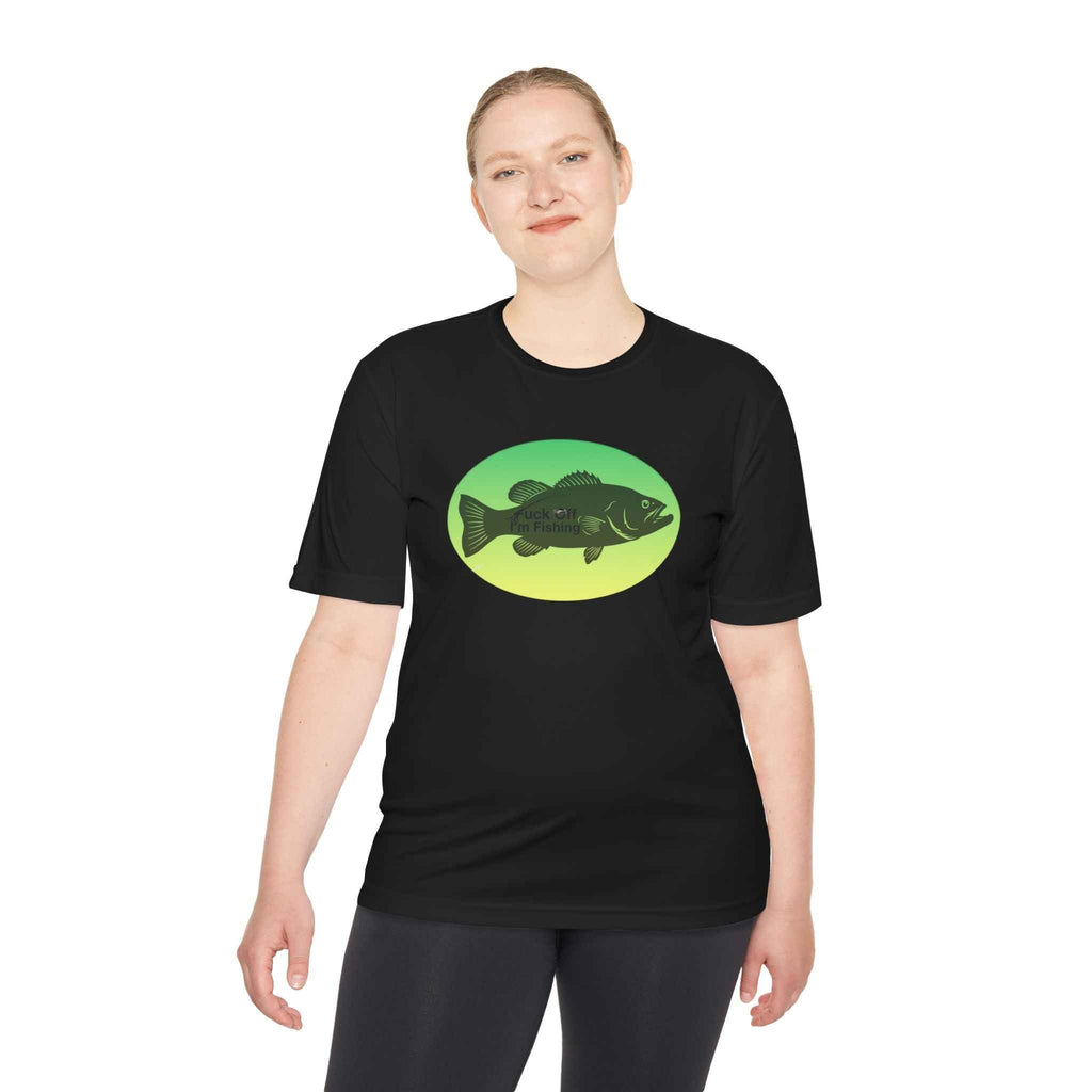 Funny Bass Fishing Shirt – “Fuck Off I’m Fishing” Unisex Moisture Wicking Tee