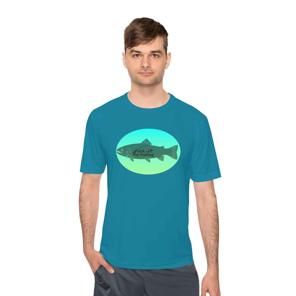Funny Trout Fishing Shirt – Fuck Off I’m Fishing Tech Tee Unisex Moisture Wicking Tee