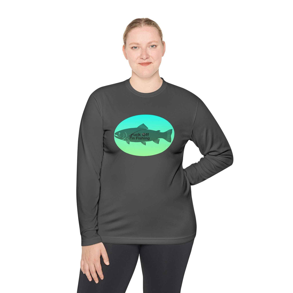 Funny Trout Fishing Shirt Long Sleeve – Fuck Off Unisex Lightweight Long Sleeve Tee
