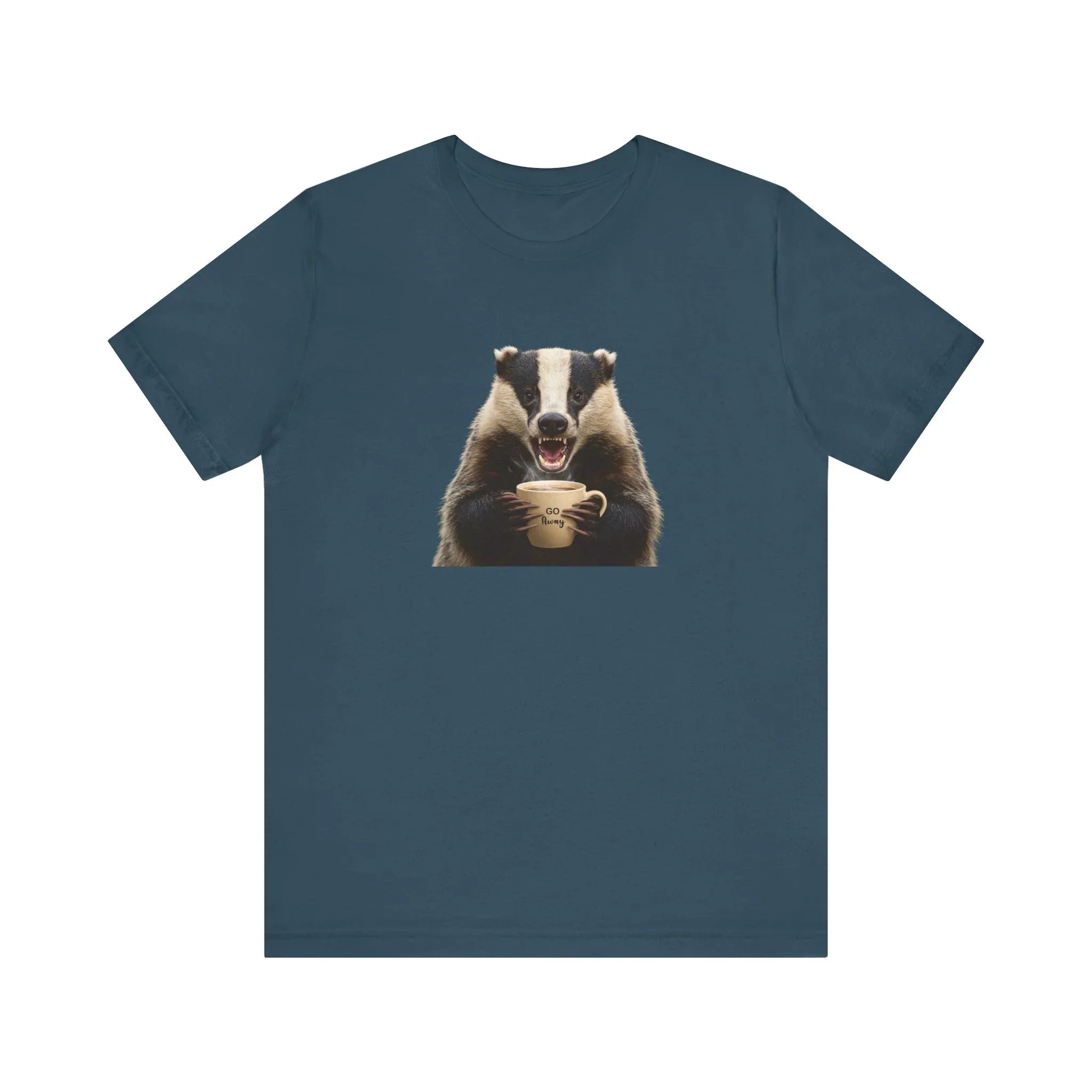 Angry Badger “Go Away” T-Shirt – For When You’re Out of Coffee and Patience- Gift for coworkers and friends - 2SB Snark Shop
