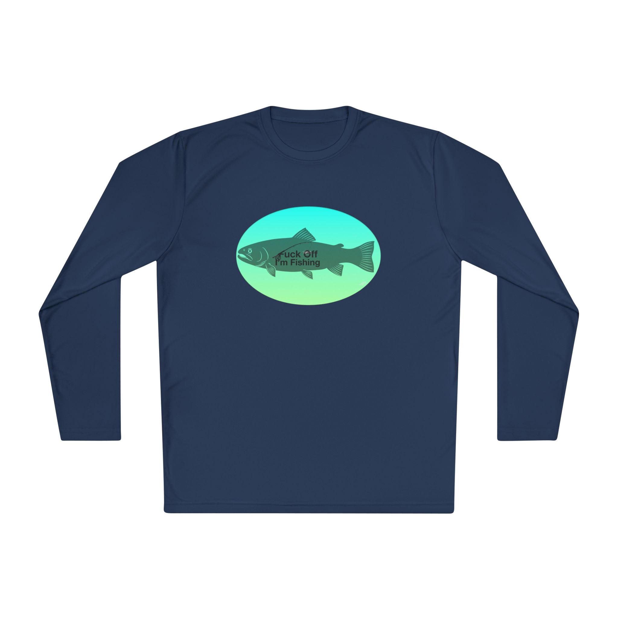 Funny Trout Fishing Shirt Long Sleeve – Fuck Off Unisex Lightweight Long Sleeve Tee