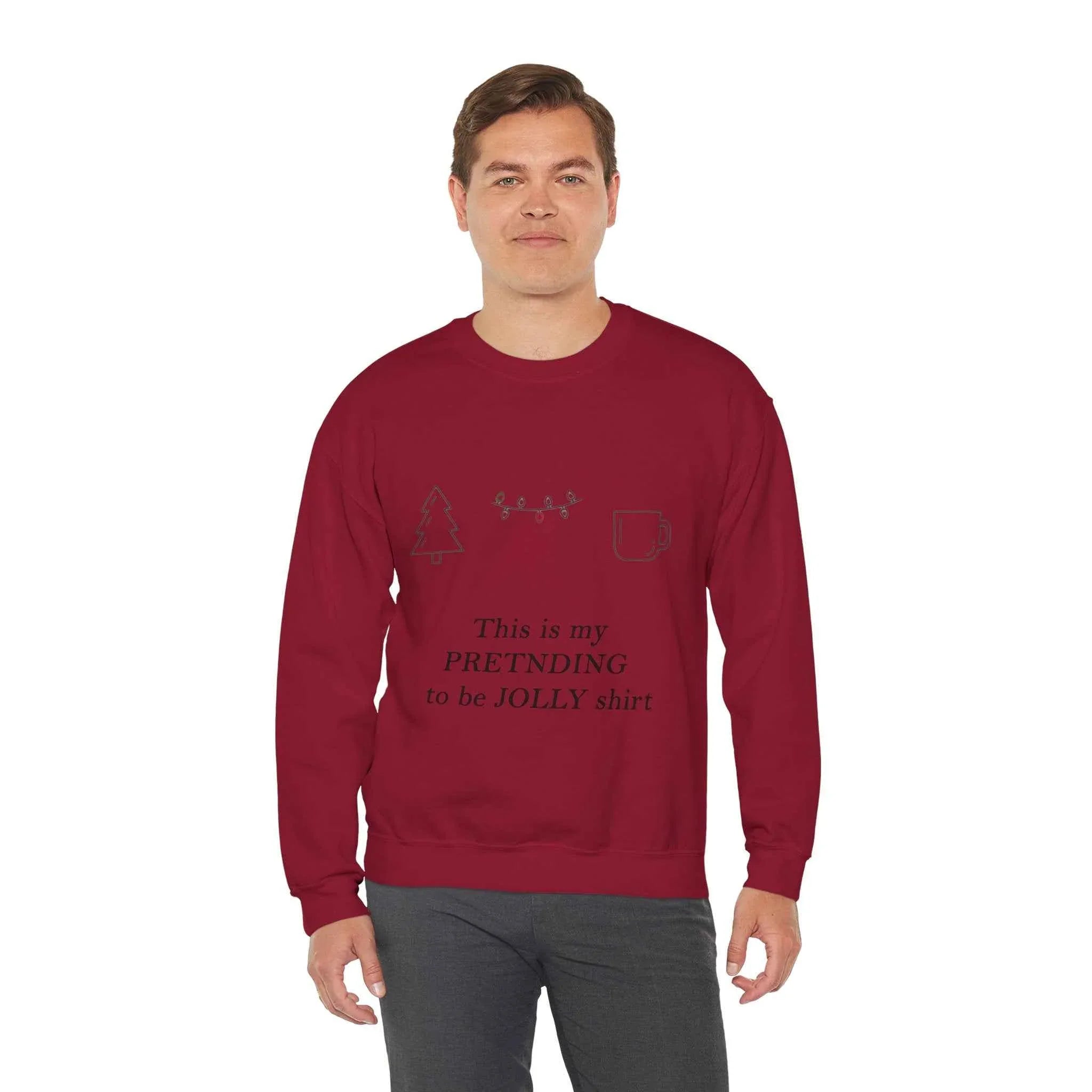 This Is My Pretending To Be Jolly Funny Christmas Sweatshirt - Minimalist Holiday Sweater - 2SB Snark Shop