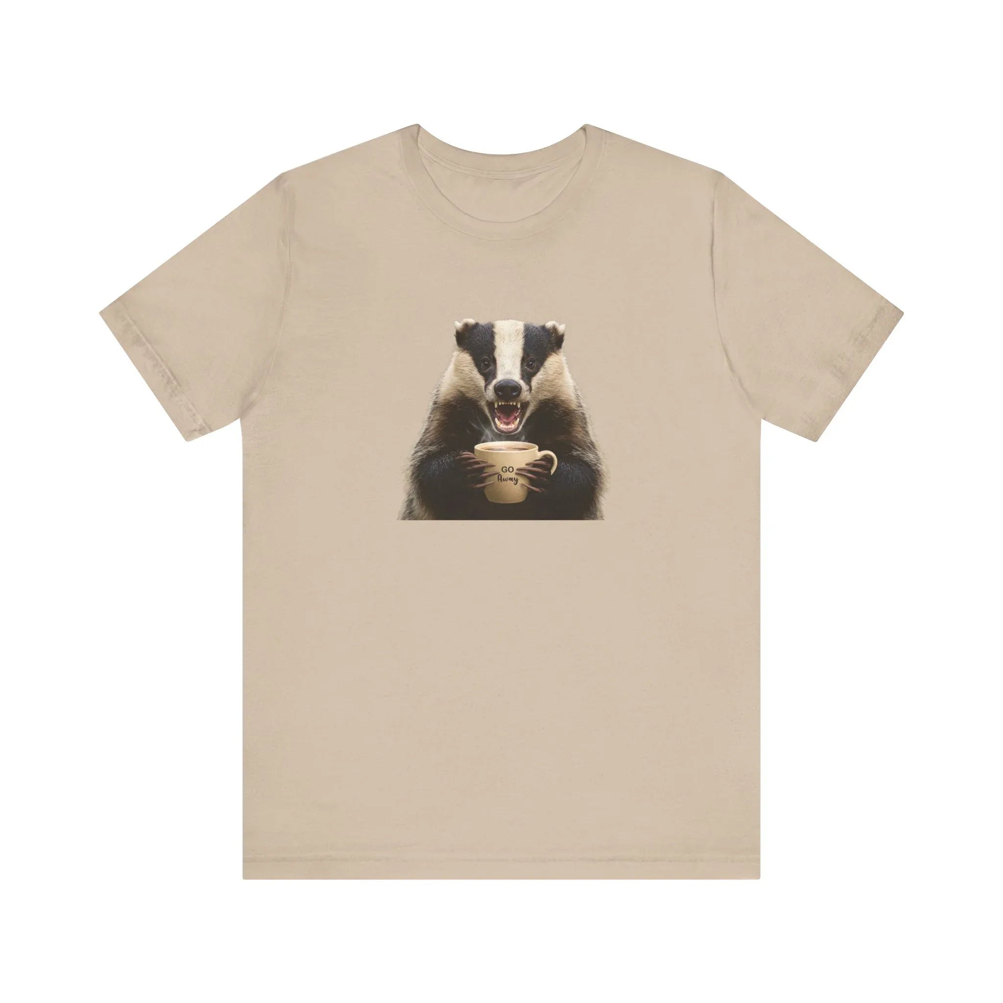 Angry Badger “Go Away” T-Shirt – For When You’re Out of Coffee and Patience- Gift for coworkers and friends - 2SB Snark Shop