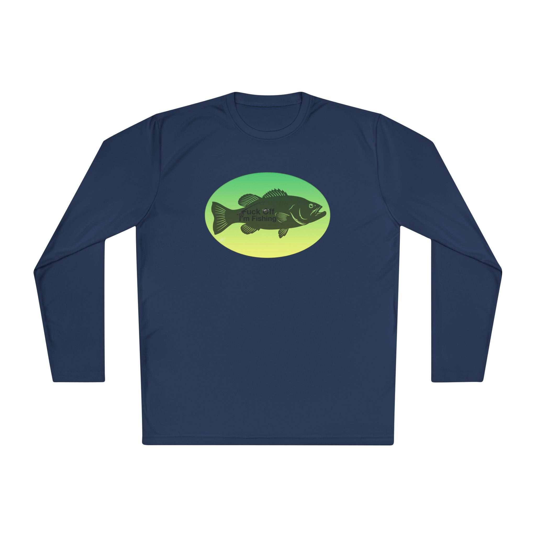 Funny Bass Fishing Shirt Long Sleeve – Fuck Off Unisex Lightweight Long Sleeve Tee