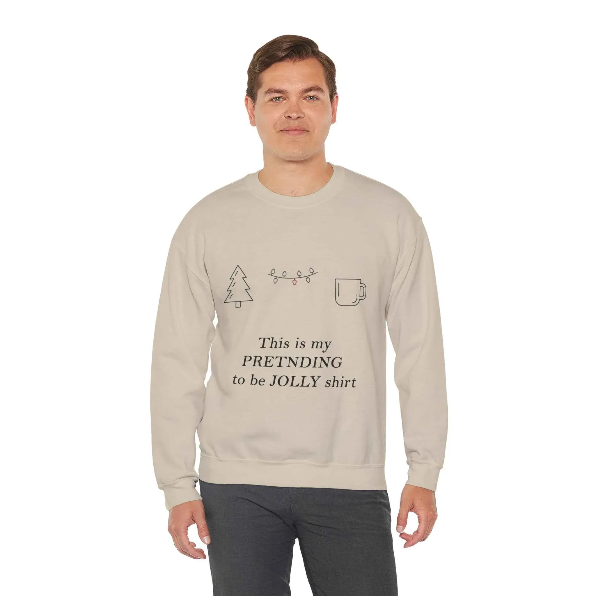 This Is My Pretending To Be Jolly Funny Christmas Sweatshirt - Minimalist Holiday Sweater - 2SB Snark Shop