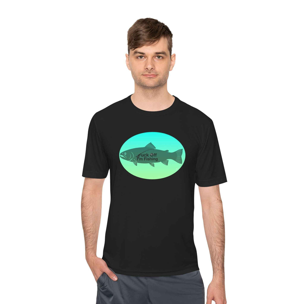 Funny Trout Fishing Shirt – Fuck Off I’m Fishing Tech Tee Unisex Moisture Wicking Tee
