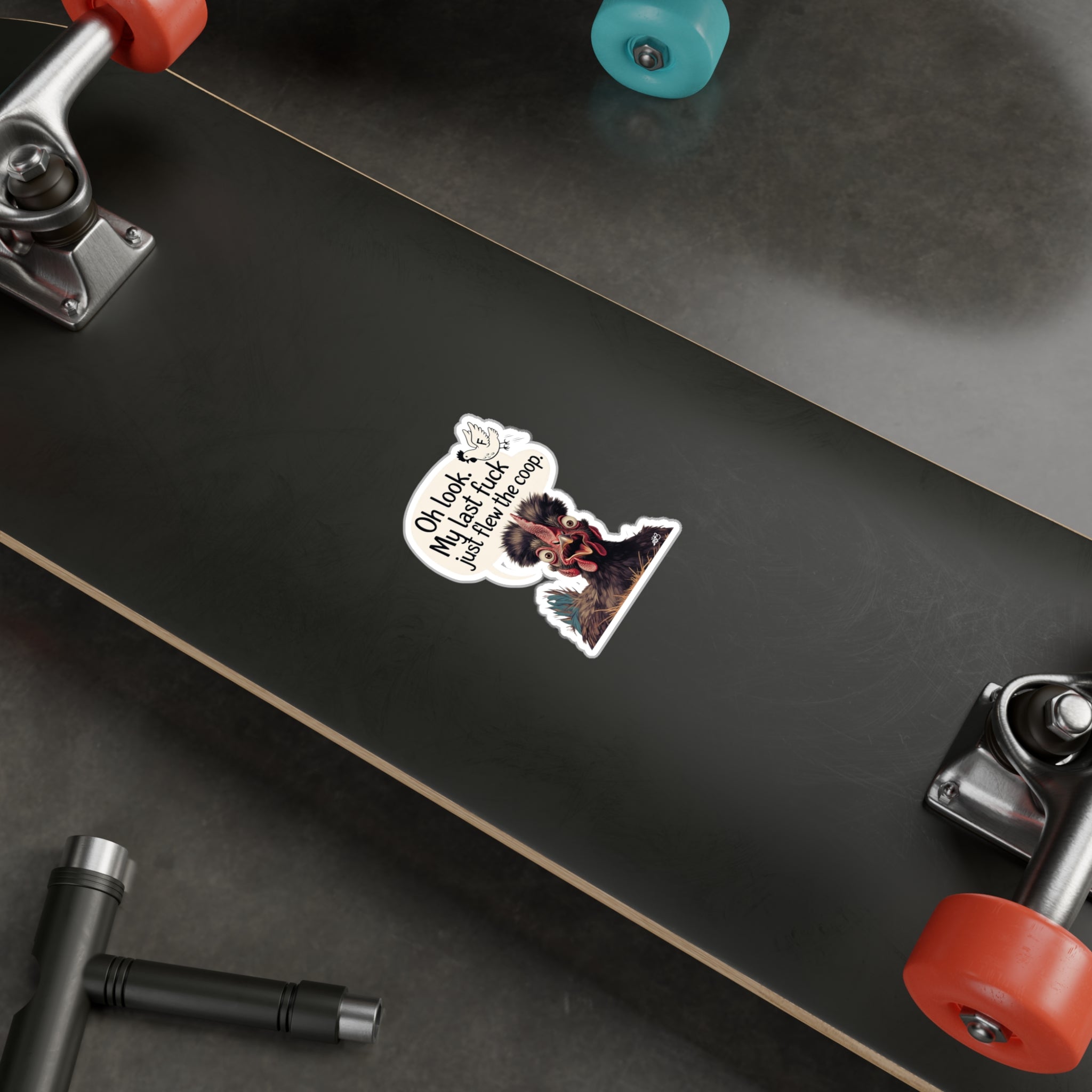 Last fuck flew the coop Chicken Kiss-Cut Vinyl Decals