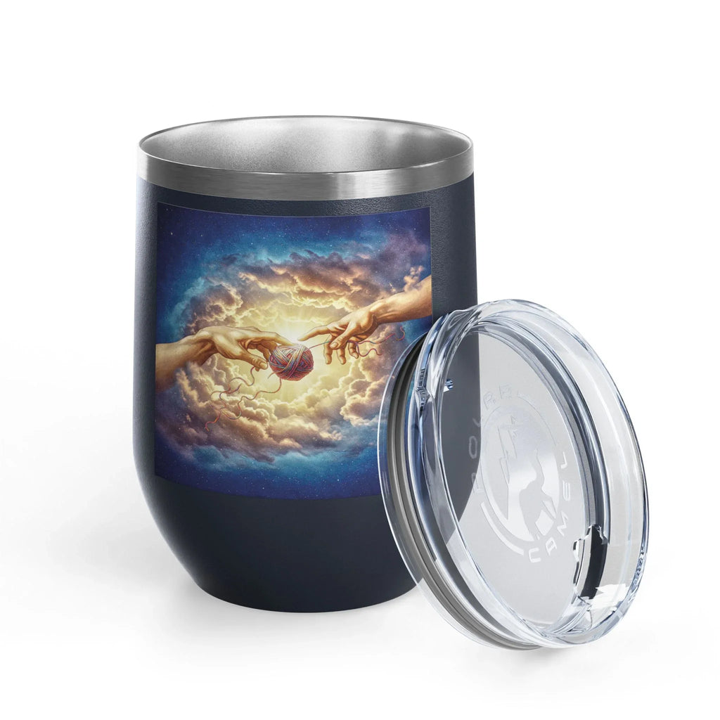 Wine Tumbler, 12oz - Divine Sips for Stitching Saints - 2SB Snark Shop