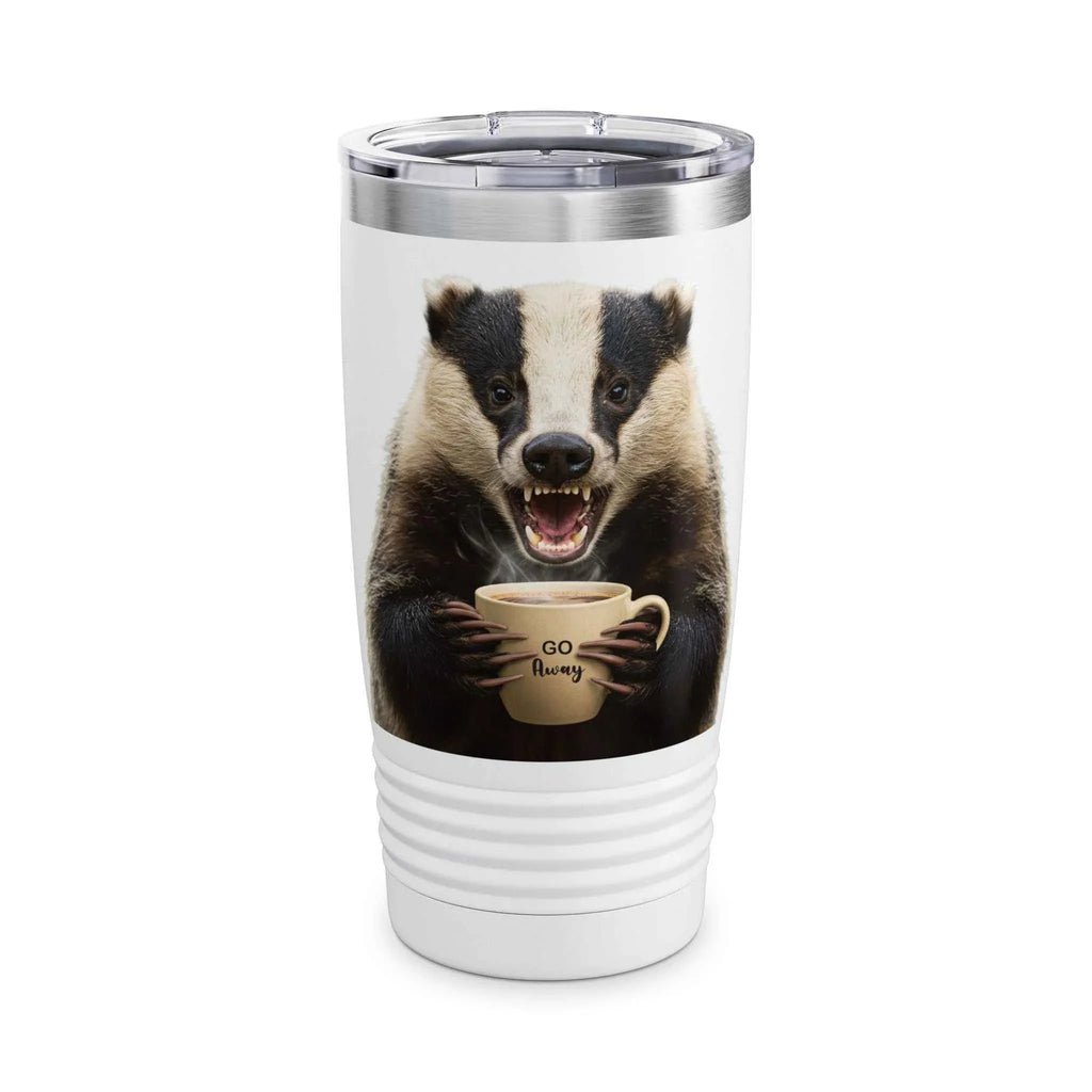 Angry Badger “Go Away” 20oz Tumbler – Caffeine First, People Never  Funny gift for Coworkers, friends, and loved ones. - 2SB Snark Shop