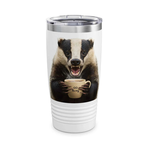 Angry Badger “Go Away” 20oz Tumbler – Caffeine First, People Never  Funny gift for Coworkers, friends, and loved ones. - 2SB Snark Shop