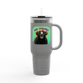 Not Friendly Badger Tumbler - Angry Flower Crown Honey Badger 40oz