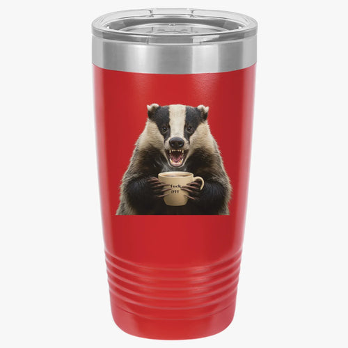 Angry Badger Insulated Tumbler - "Fuck Off" 20oz Funny Coffee Travel Mug for Introverts, Coworkers & Friends - 2SB Snark Shop