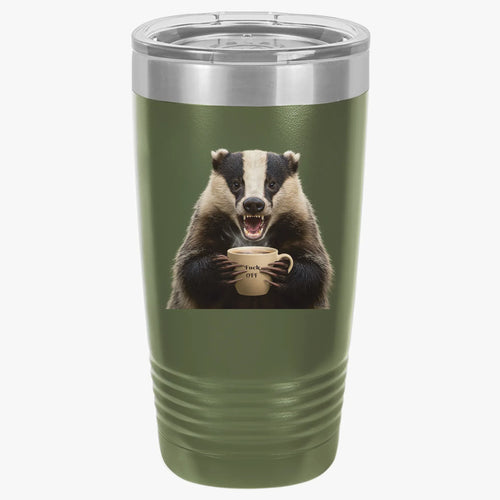Angry Badger Insulated Tumbler - "Fuck Off" 20oz Funny Coffee Travel Mug for Introverts, Coworkers & Friends - 2SB Snark Shop