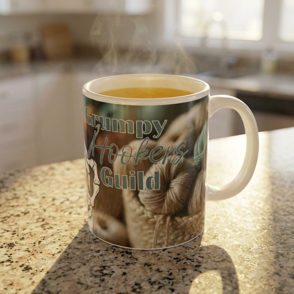Grumpy Hookers Guild Mug - Snarky Crocheter Mug - Funny Crochet Gift (11oz, 15oz)