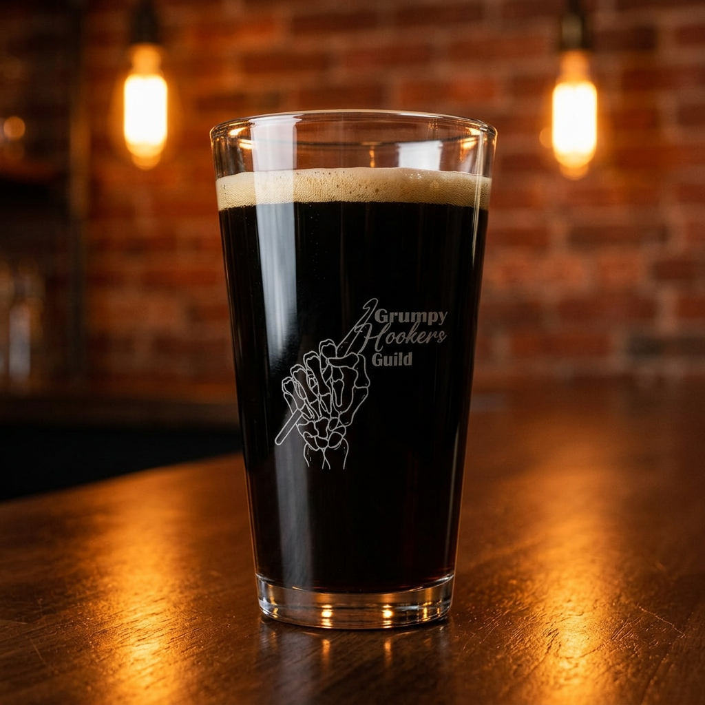 Grumpy Hookers Guild Pint Glass