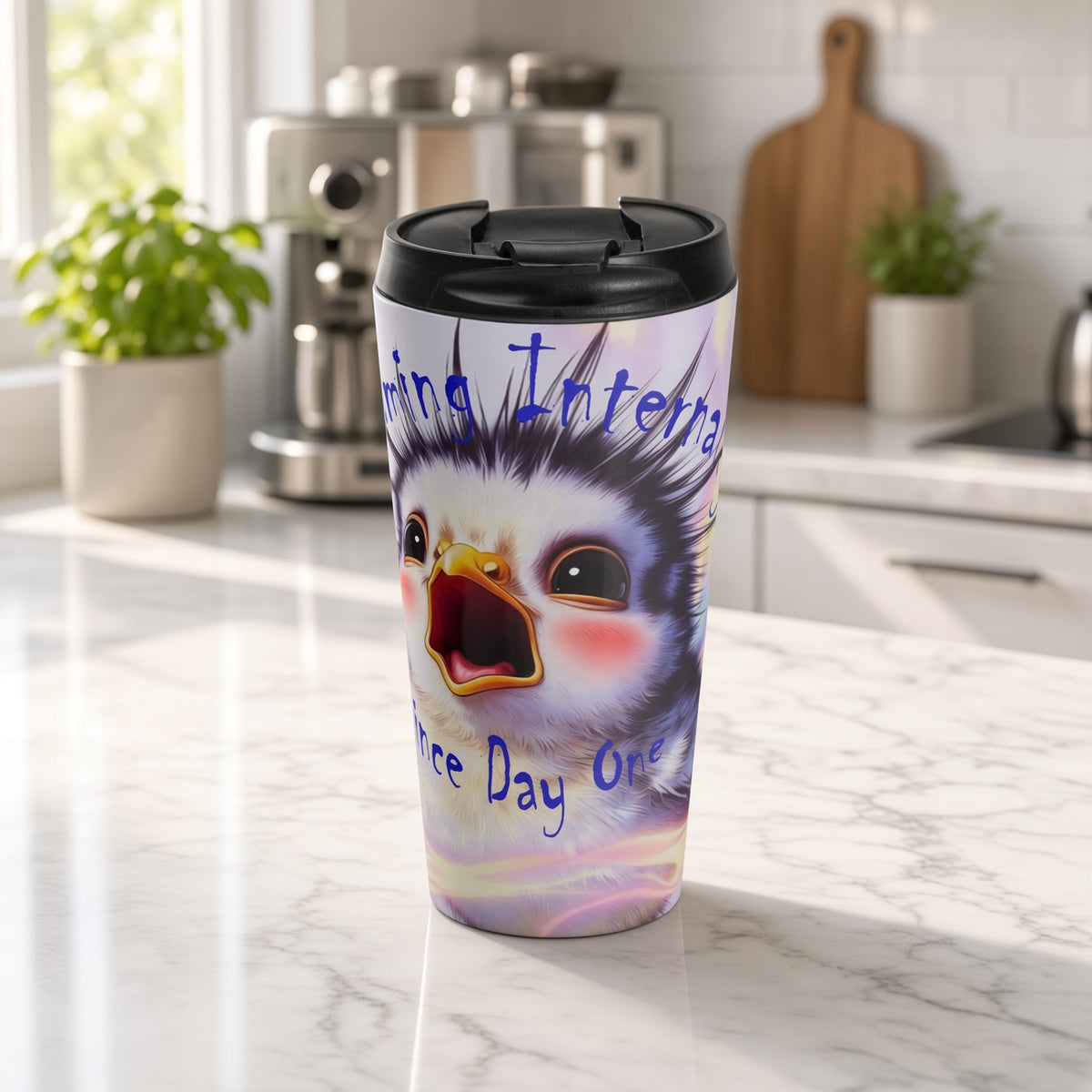 Screaming Internally Since Day One 15 oz Stainless Steel Travel Tumbler