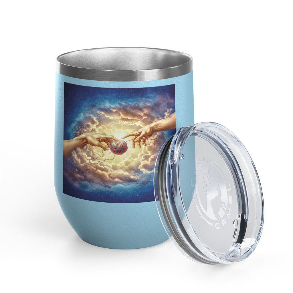 Wine Tumbler, 12oz - Divine Sips for Stitching Saints