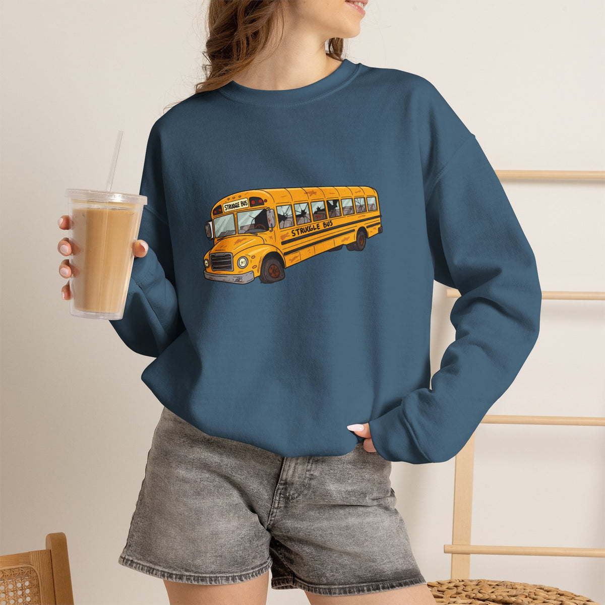 Struggle Bus Crewneck Sweatshirt | Funny Sarcastic Sweatshirt