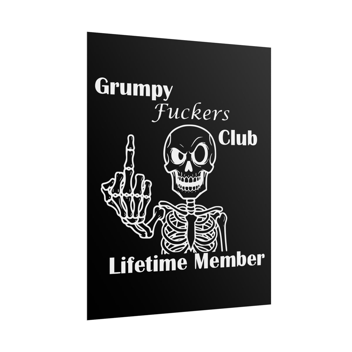 Grumpy Fuckers Club Matte Poster | Funny Bar, Man Cave & Bar Wall Art