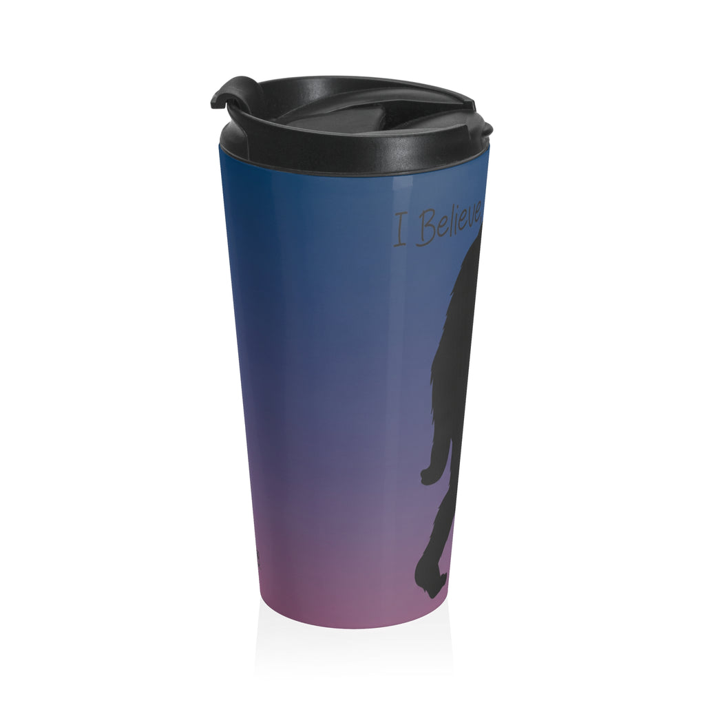 Bigfoot’s Yarn Cult – “I Believe in Crocheting” 15 oz Stainless Steel Tumbler