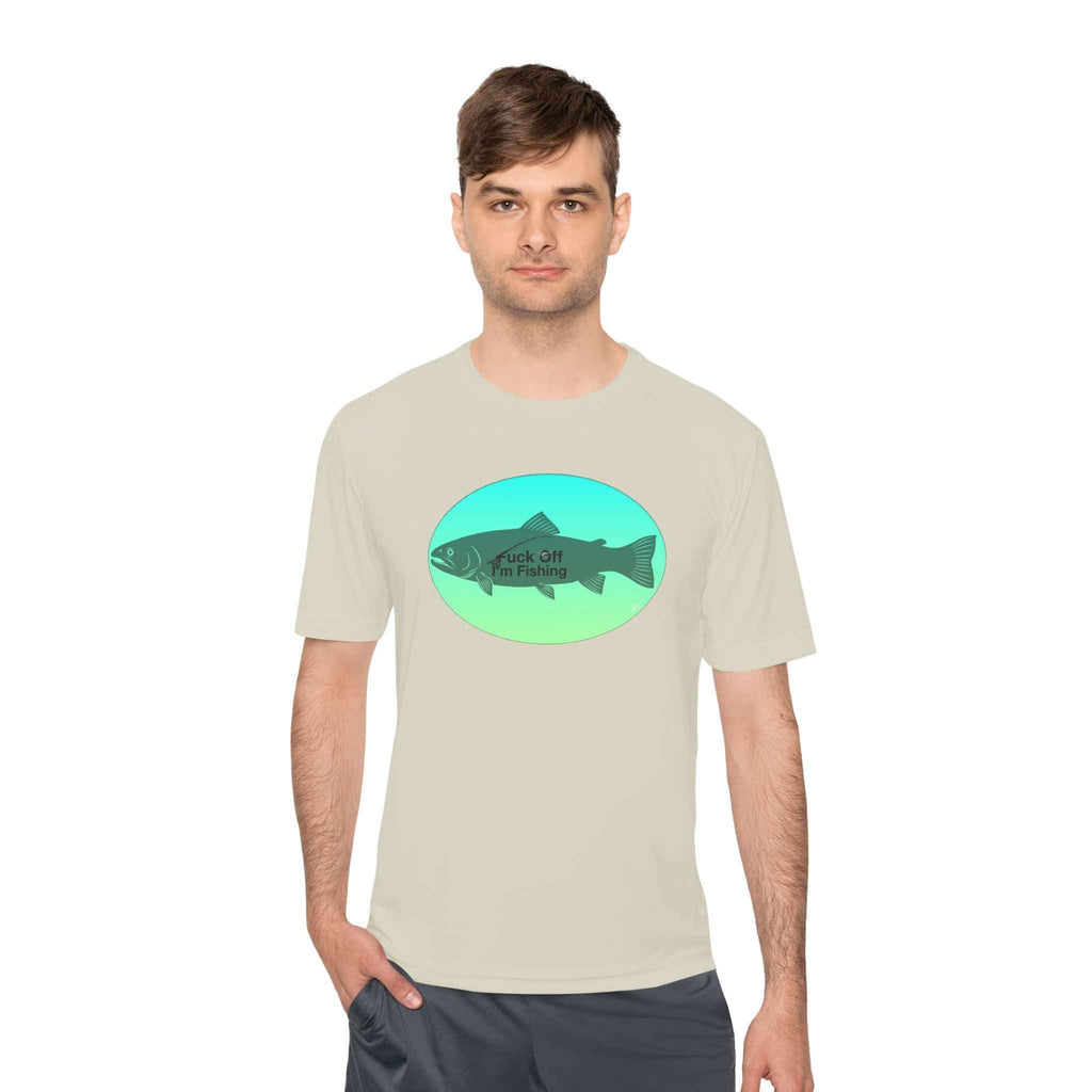 Funny Trout Fishing Shirt – Fuck Off I’m Fishing Tech Tee Unisex Moisture Wicking Tee