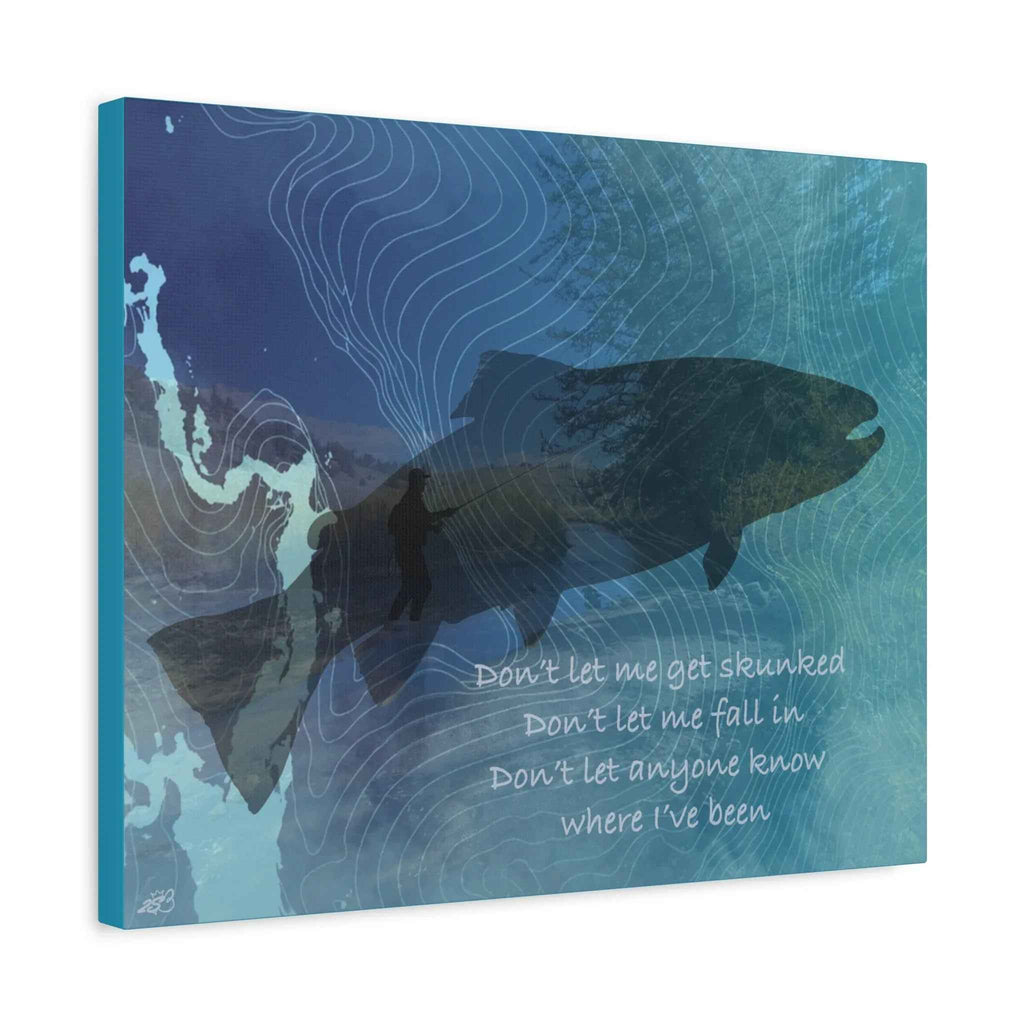 Don't Let Me Get Skunked Male Angler Canvas Print