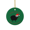 Merry Christmas Ceramic Ornament - Black Sheep Design - 2SB Snark Shop