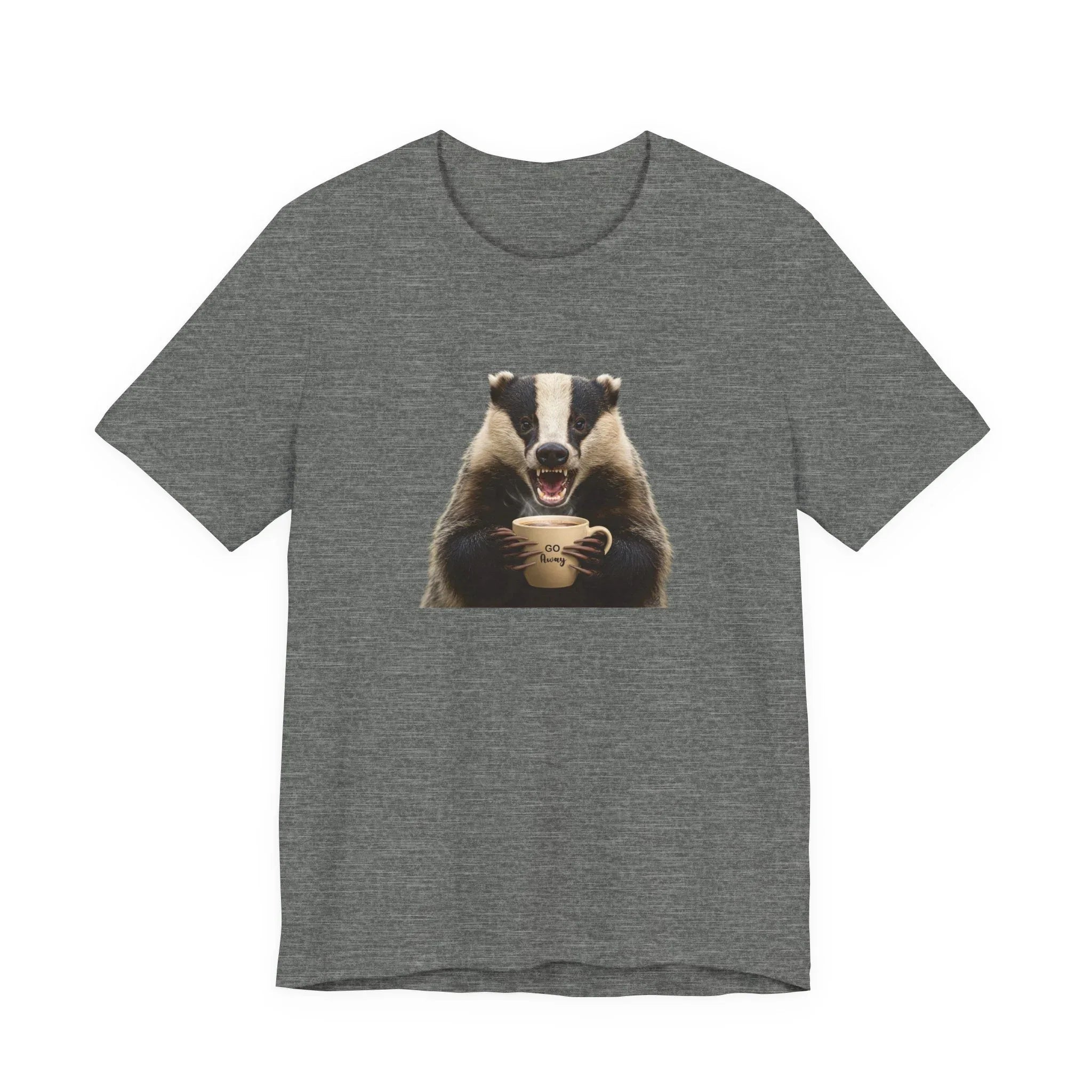 Angry Badger “Go Away” T-Shirt – For When You’re Out of Coffee and Patience- Gift for coworkers and friends - 2SB Snark Shop