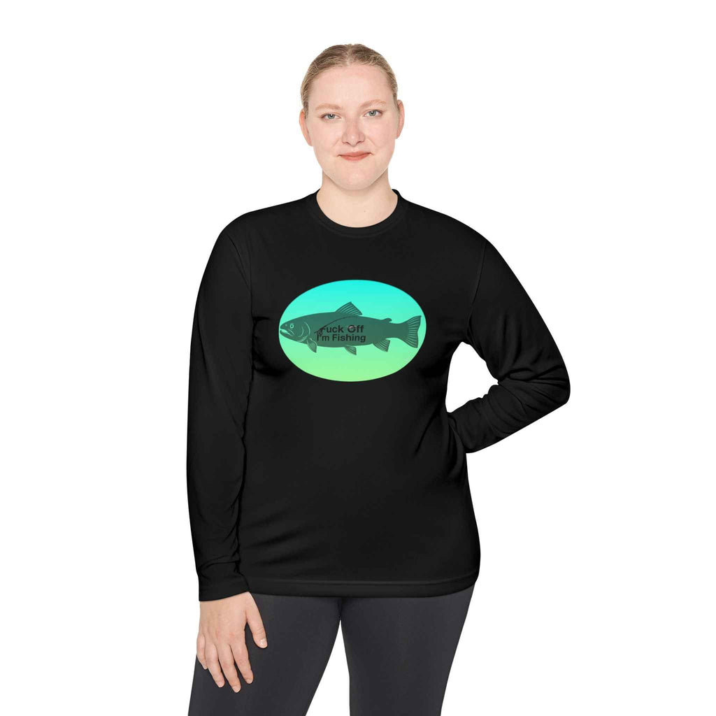 Funny Trout Fishing Shirt Long Sleeve – Fuck Off Unisex Lightweight Long Sleeve Tee
