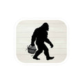 Bigfoot Yarn Basket Decal - Sasquatch Carrying Yarn Silhouette Kiss Cut Vinyl Decal