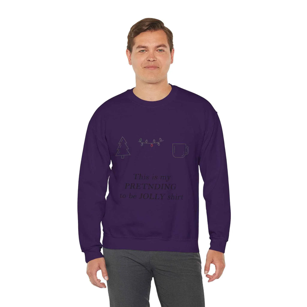 This Is My Pretending To Be Jolly Funny Christmas Sweatshirt - Minimalist Holiday Sweater - 2SB Snark Shop