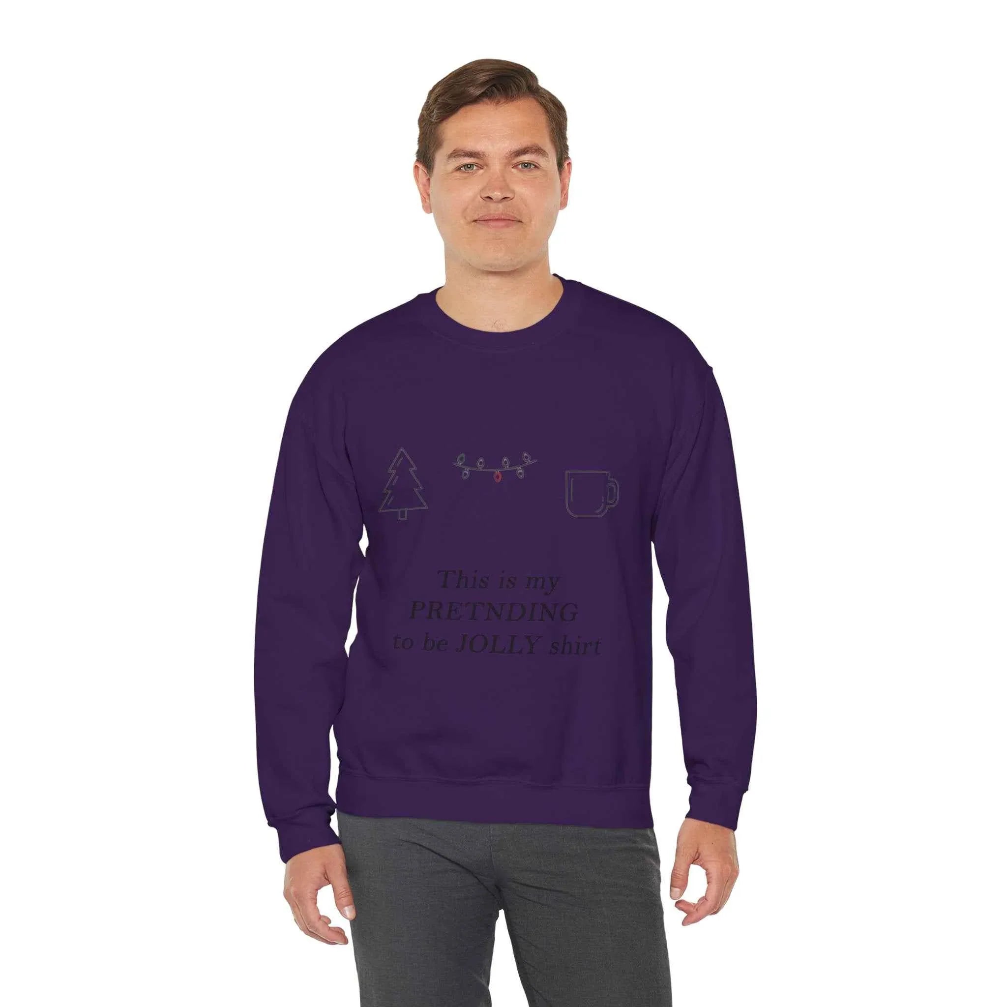 This Is My Pretending To Be Jolly Funny Christmas Sweatshirt - Minimalist Holiday Sweater - 2SB Snark Shop