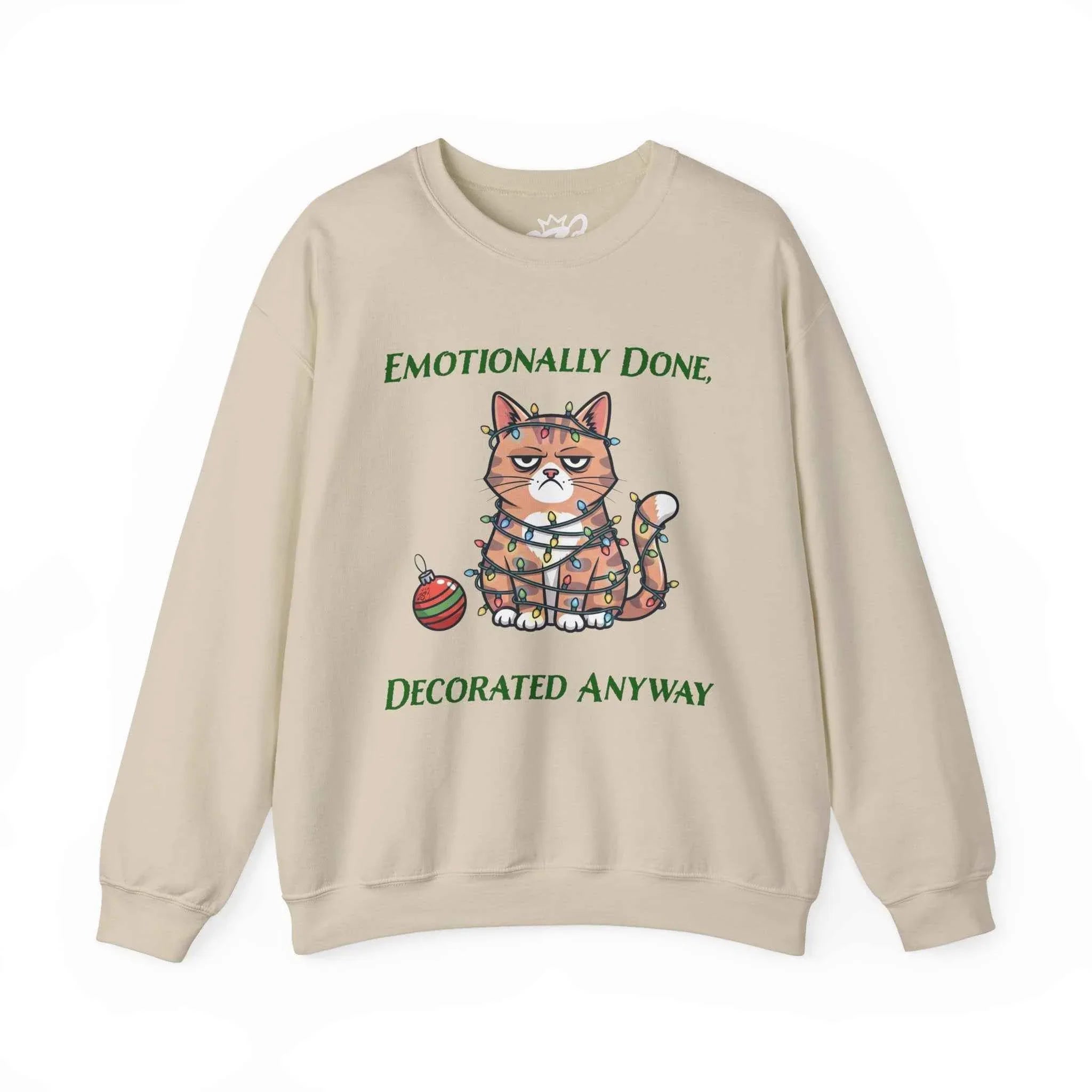 Emotionally Done Christmas Sweatshirt for Spiritually Exhausted - Ideal Gift for the Holidays - 2SB Snark Shop
