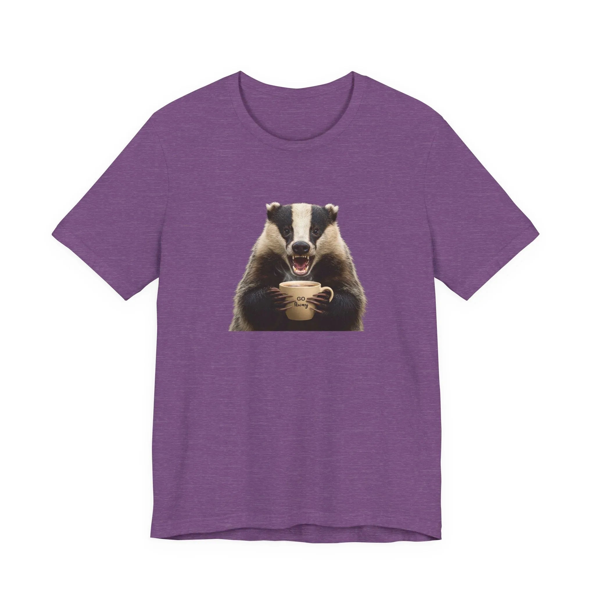 Angry Badger “Go Away” T-Shirt – For When You’re Out of Coffee and Patience- Gift for coworkers and friends - 2SB Snark Shop