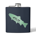 Fuck Off I'm Fishing Flask 6oz - Snarky Trout Fishing Flask - Funny Angler Gift