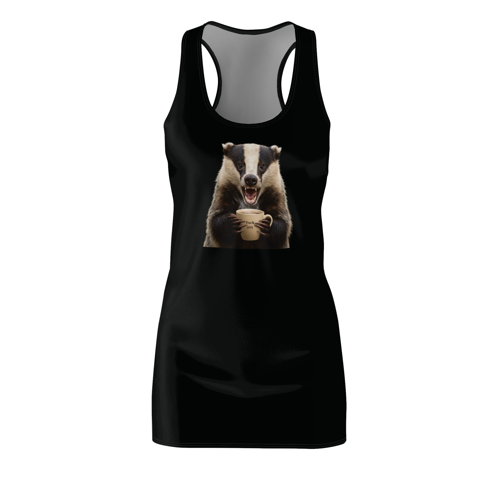 Racerback Sleep Dress - 'Fuck Off' Angry Badger Design