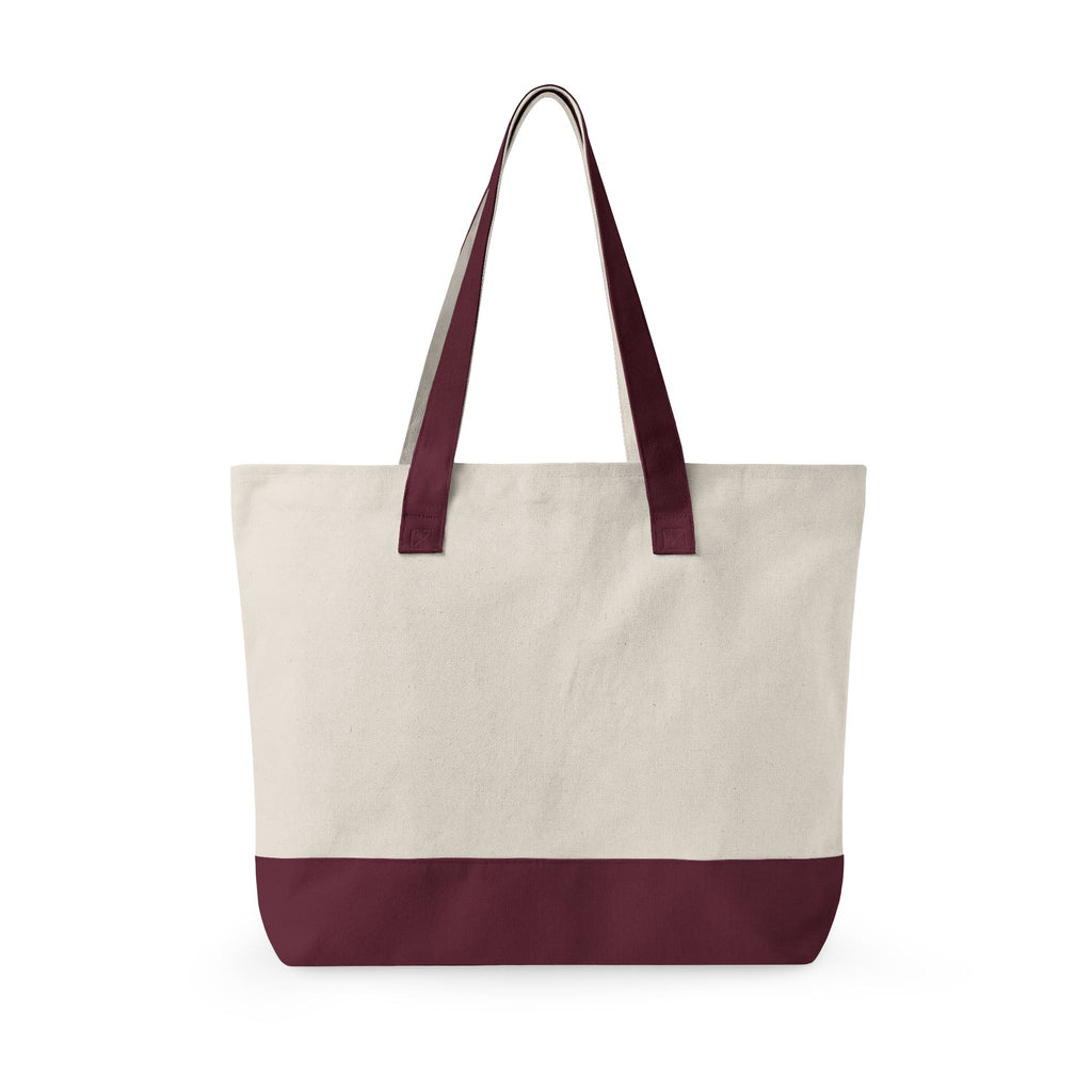 Hookers Guild Tote Bag - Skeleton Crochet Hand Zippered Canvas Tote