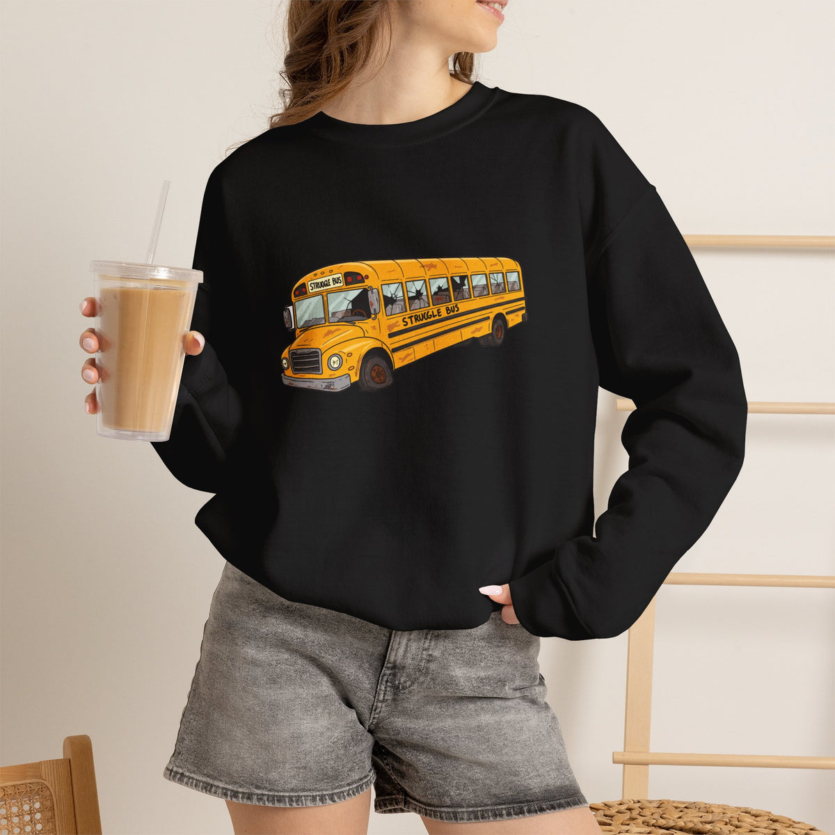 Struggle Bus Crewneck Sweatshirt | Funny Sarcastic Sweatshirt