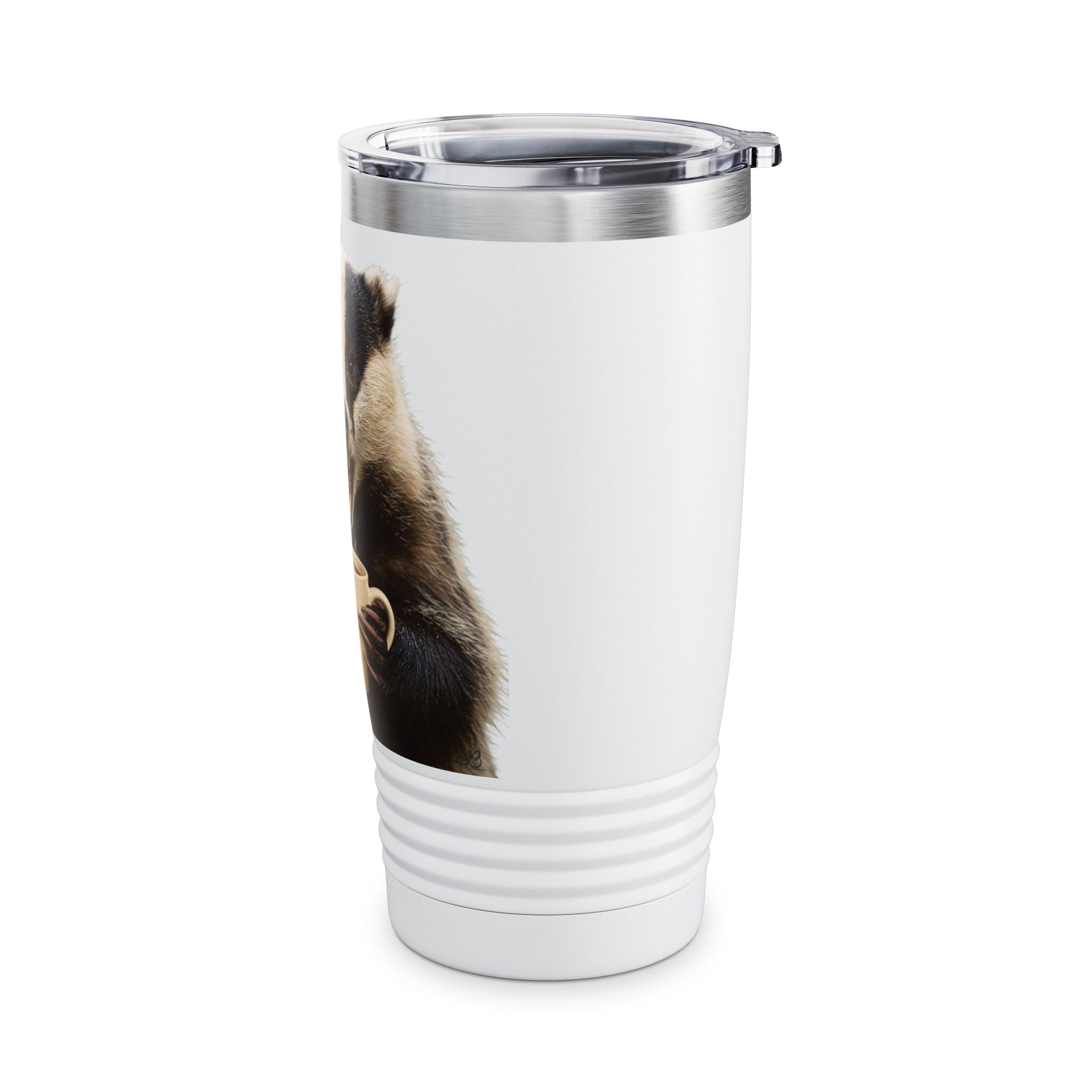 Angry Badger “Fuck Off” 20oz Ringneck Tumbler, For When You Need Caffeine, Not Conversation Funny Gift for Coffee enthusiasts, coworkers, & friends