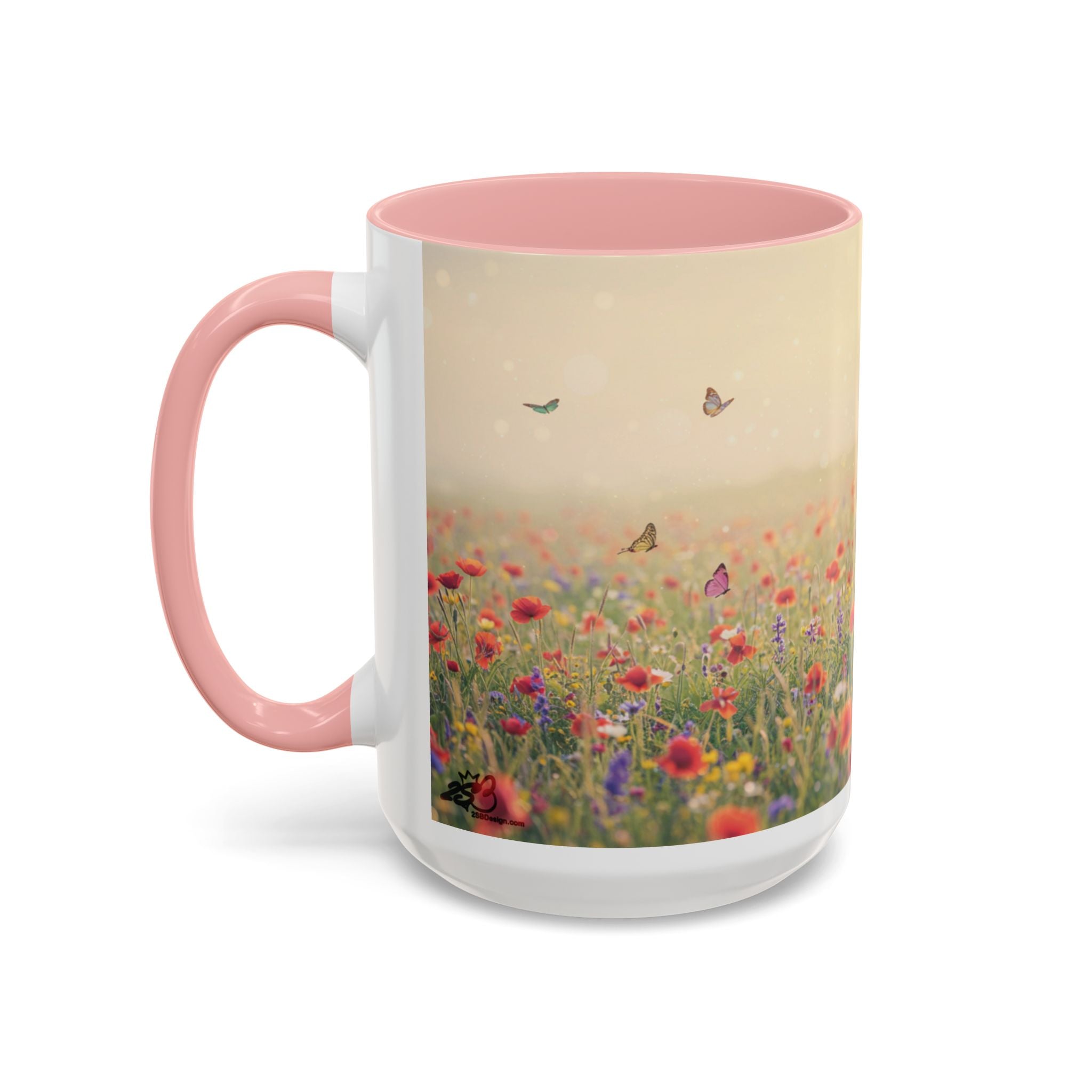 Mug - Cat Lovers Accent Coffee Mug with Floral Design