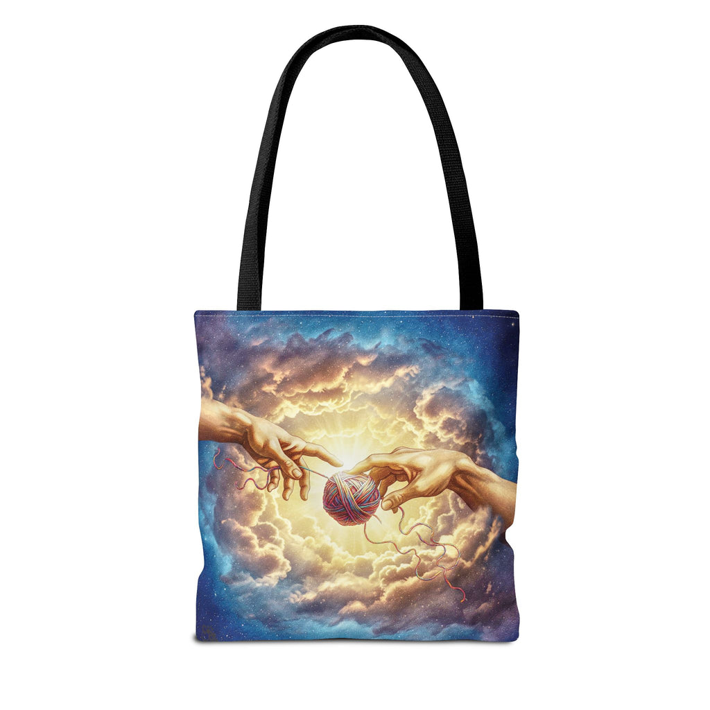 Touched by Yarn Tote Bag – Divine Intervention for Stitch Addicts