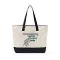 Hookers Guild Tote Bag - Skeleton Crochet Hand Zippered Canvas Tote