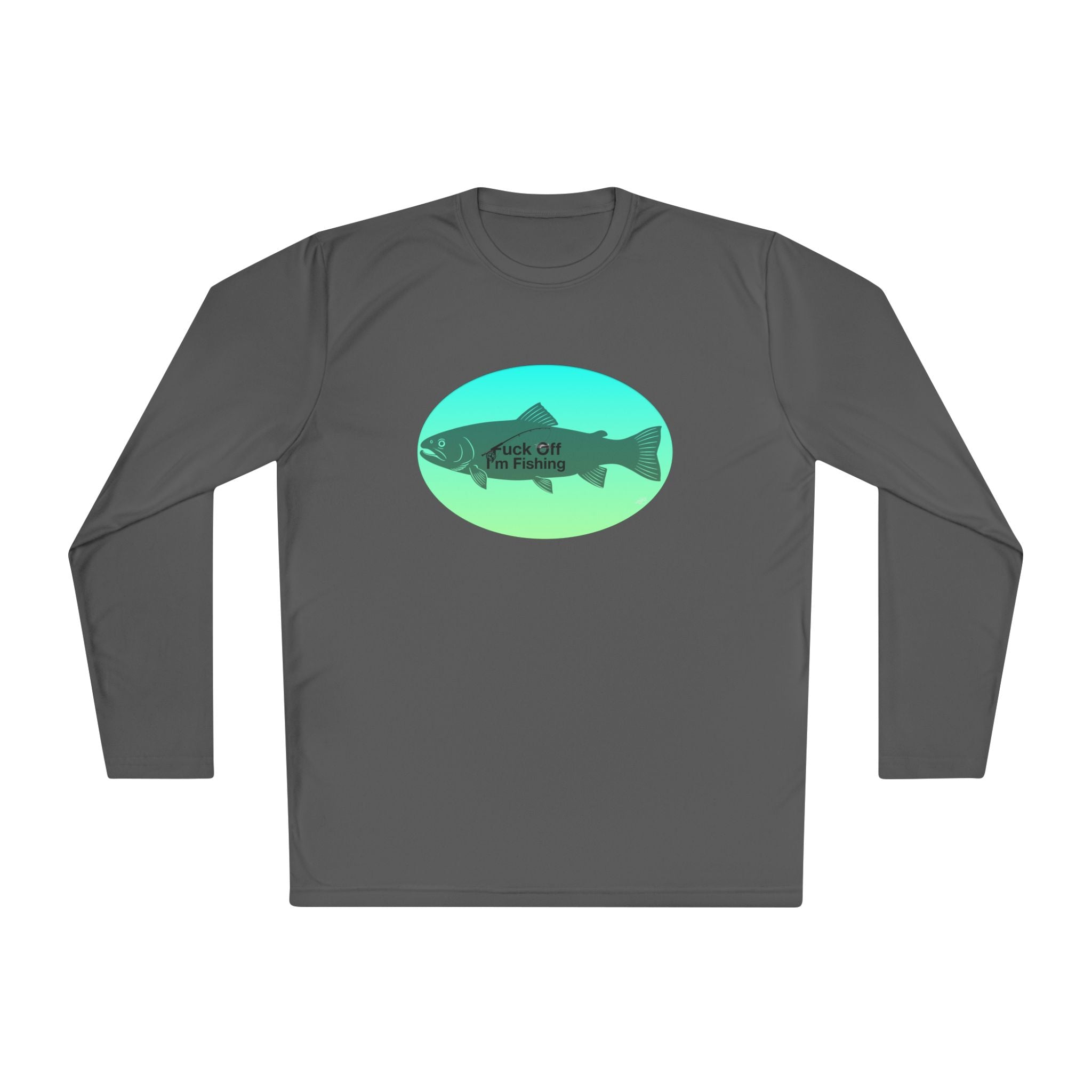 Funny Trout Fishing Shirt Long Sleeve – Fuck Off Unisex Lightweight Long Sleeve Tee