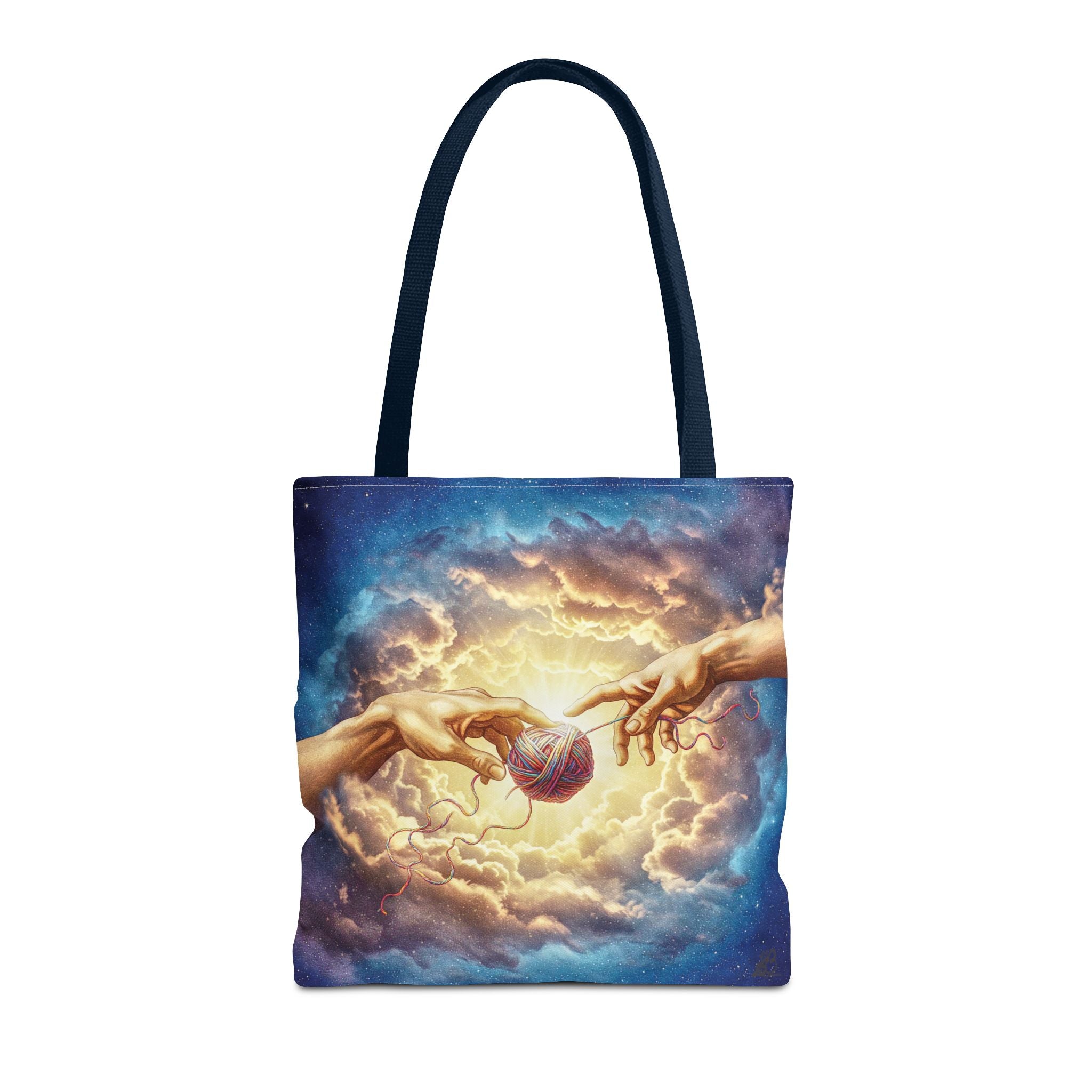 Touched by Yarn Tote Bag – Divine Intervention for Stitch Addicts