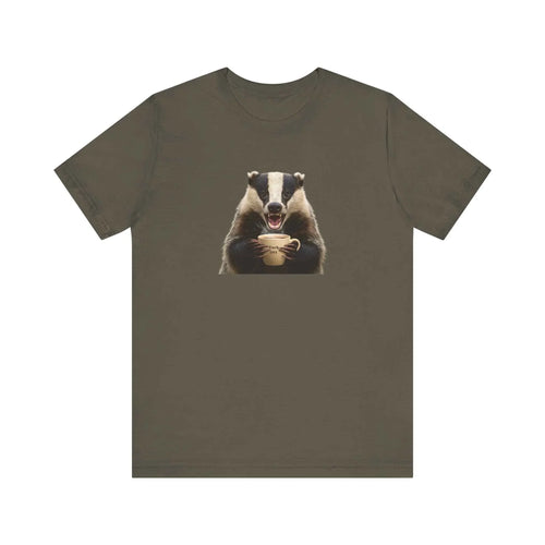 Angry Badger “Fuck Off” T-Shirt – Because Words Are Hard Before Caffeine- Unisex Short Sleeve T-Shirt, Gift for friends and loved ones - 2SB Snark Shop