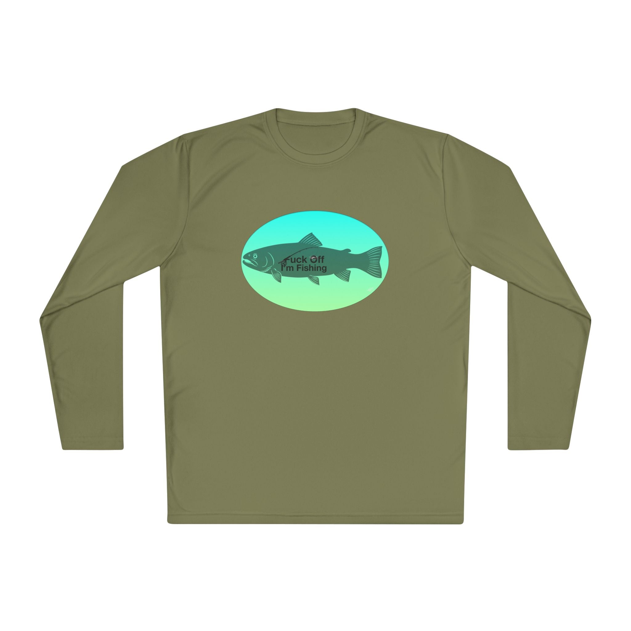 Funny Trout Fishing Shirt Long Sleeve – Fuck Off Unisex Lightweight Long Sleeve Tee