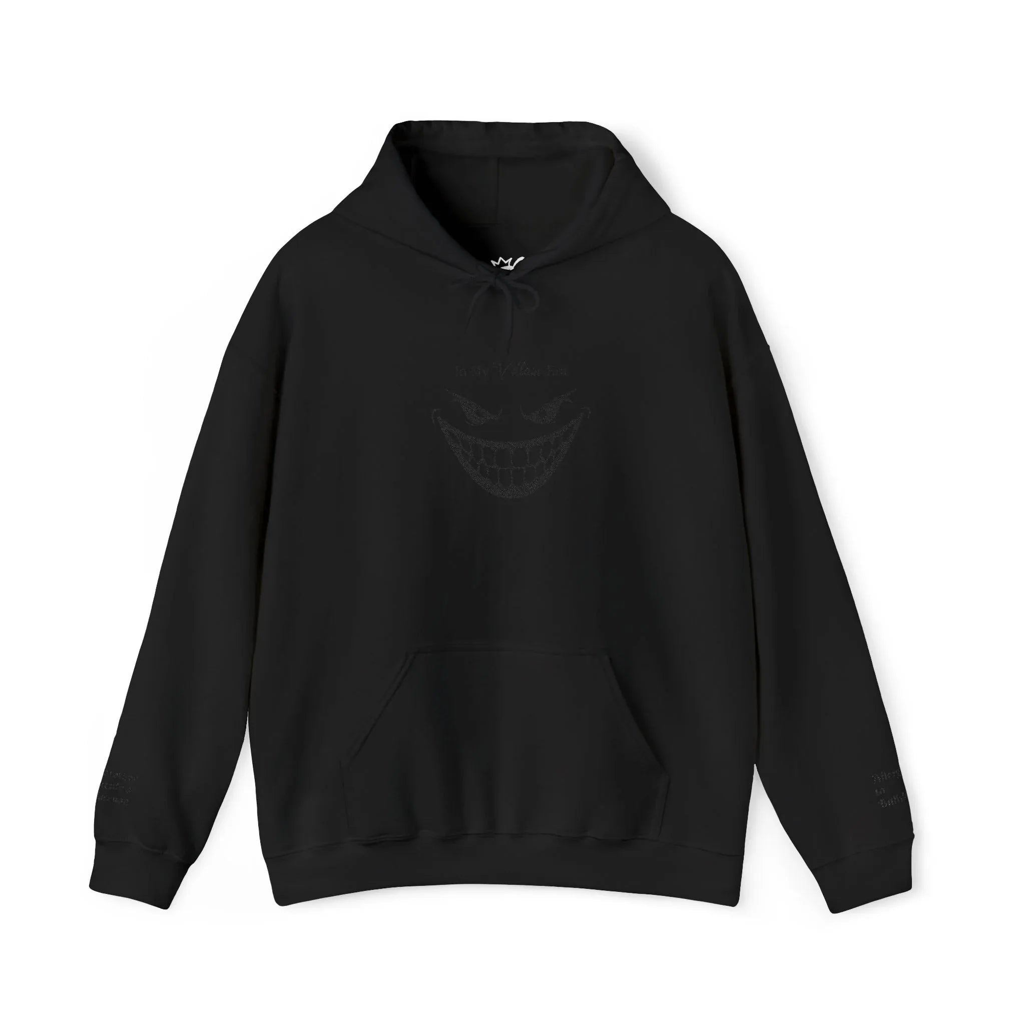 In My Villain Era Hoodie – Evil Grins with Snarky Sleeves/Unisex Heavy Blend Hooded Sweatshirt/Gift for Friends, and anyone in their Villain Era - 2SB Snark Shop