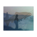 Time Measured in Casts Canvas Print - Female Angler Trout Fishing Wall Art for Women