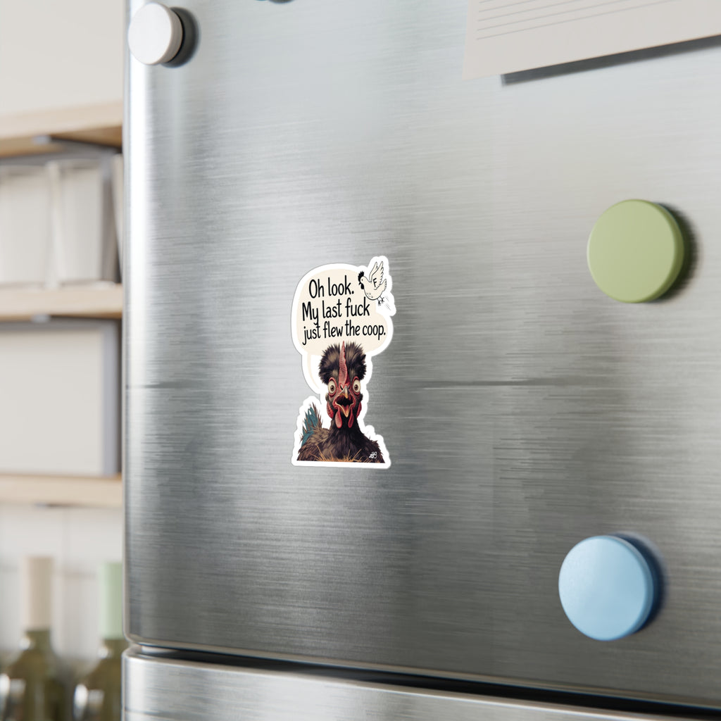 Last fuck flew the coop Chicken Kiss-Cut Vinyl Decals
